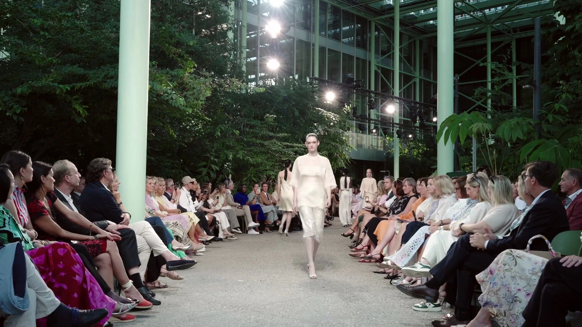 Ivory silhouette on the runway