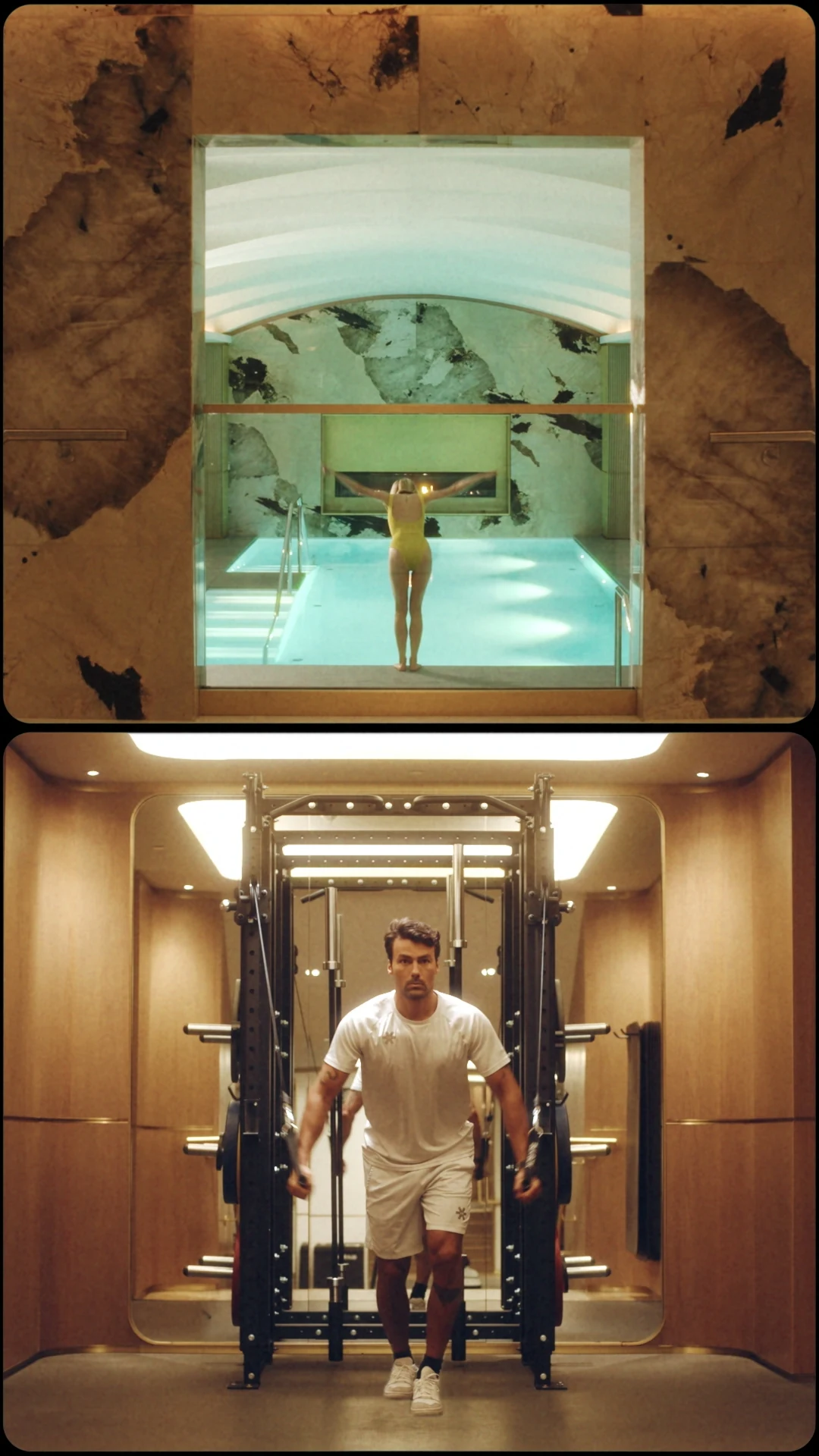 Pool and gym diptych