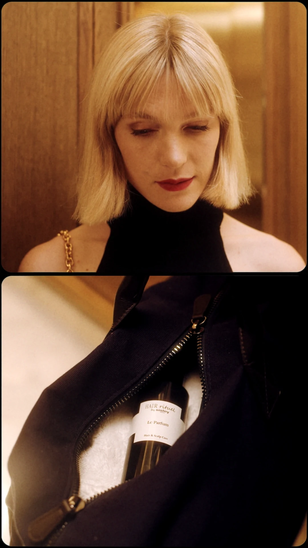 Portrait and fragrance in a bag